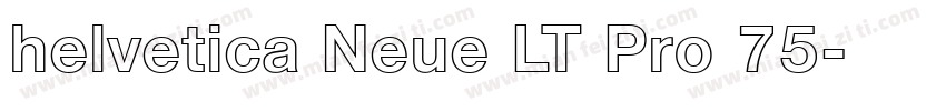 helvetica Neue LT Pro 75字体转换